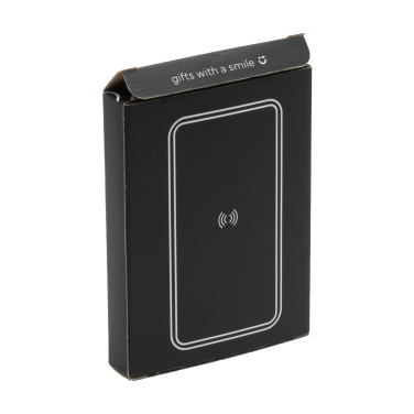 Logo trade promotional merchandise photo of: Boru Bamboo RCS Recycled ABS Powerbank Wireless Charger