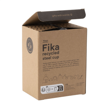 Logo trade promotional merchandise picture of: Fika RCS Recycled Steel Cup 400 ml thermo cup
