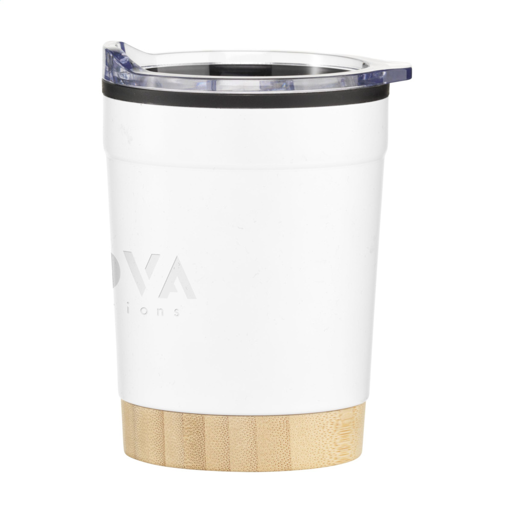 Logo trade promotional items picture of: Kobe Bamboo RCS Recycled Steel 350 ml coffee cup