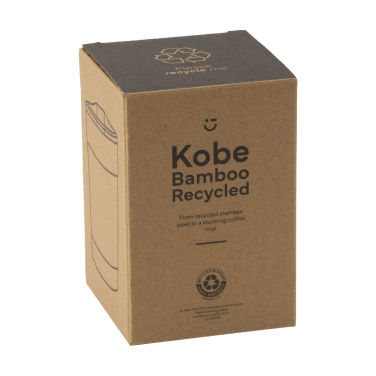 Logotrade promotional item picture of: Kobe Bamboo RCS Recycled Steel 350 ml coffee cup