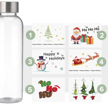 Logo trade promotional gifts picture of: Senga GRS RPET Bottle 500 ml X-Mas