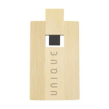 Logotrade corporate gift picture of: CreditCard USB Bamboo 16 GB