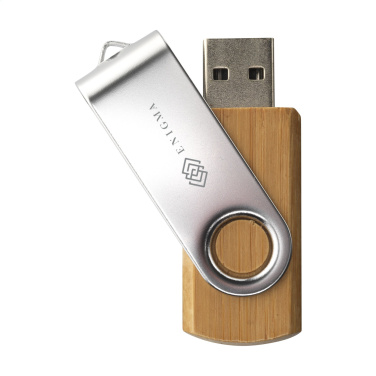 Logotrade promotional giveaway picture of: USB Twist Bamboo from stock 8 GB