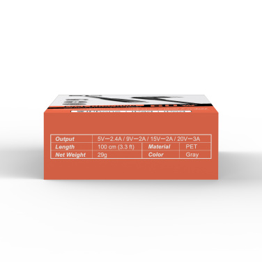 Logotrade promotional gift picture of: DATA TRANSFER CABLE Boost Link Nylon LK50CL Type C Lightning