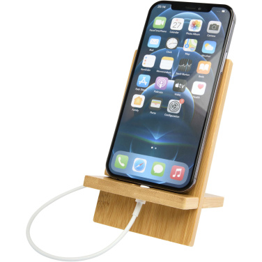Logo trade promotional giveaways picture of: Ceibo detachable bamboo phone stand