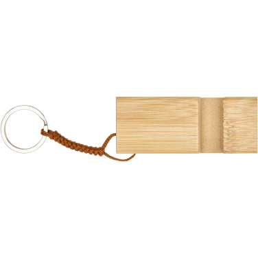 Logotrade promotional gift image of: Bosona bamboo phone holder with keychain
