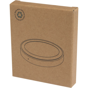 Logo trade promotional products image of: Freal 15W recycled plastic wireless charging pad