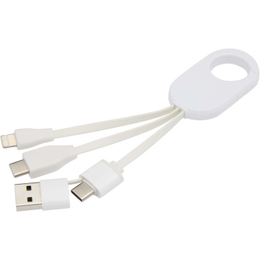 Logo trade promotional items image of: Troop 4-in-1 recycled plastic charging cable