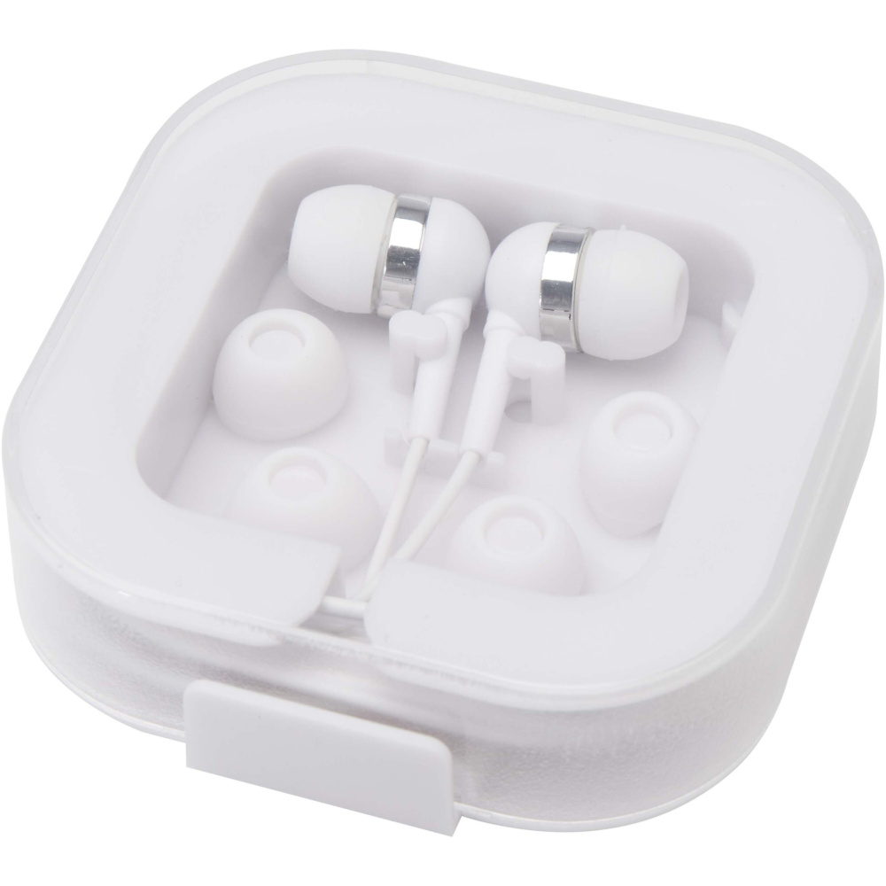 Logo trade corporate gifts picture of: Dofida wired Type-C earbuds with recycled plastic storage box