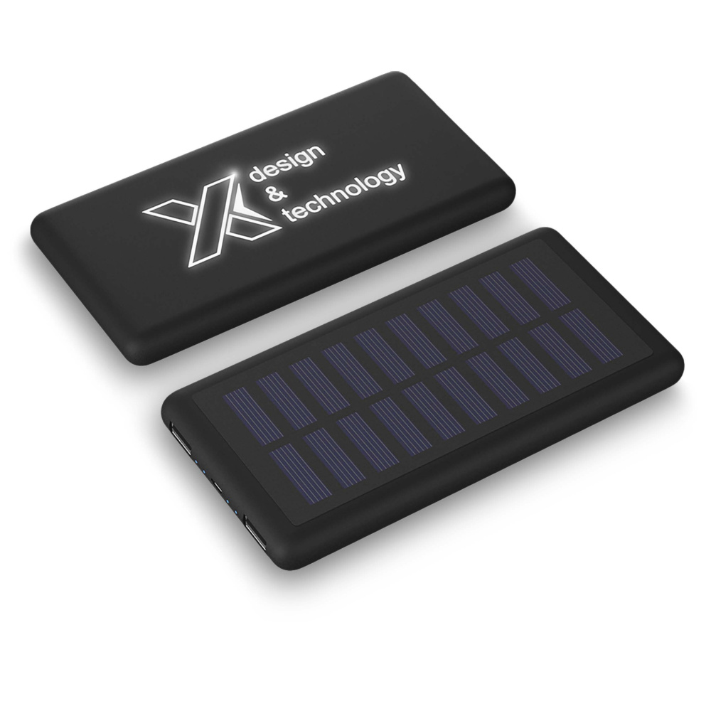 Logotrade promotional giveaway image of: SCX.design P30 8000 mAh light-up solar power bank