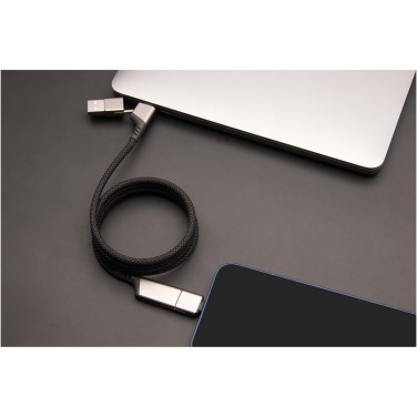 Logotrade promotional gifts photo of: SCX.design C52 100W 4-in-1 rPET magnetic ultra fast charging cable 