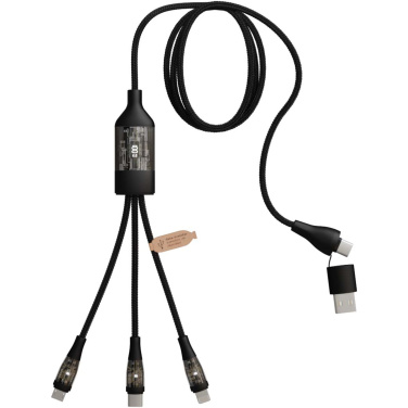 Logo trade advertising product photo of: SCX.design C50 5-in-1 fast charging 100W/5A cable with digital display