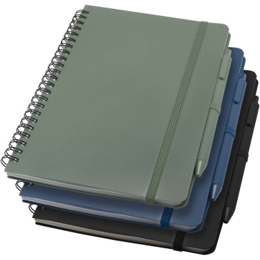 Logotrade promotional item picture of: Thalaasa A5 ocean-bound hard cover notebook with ballpoint pen (black ink)