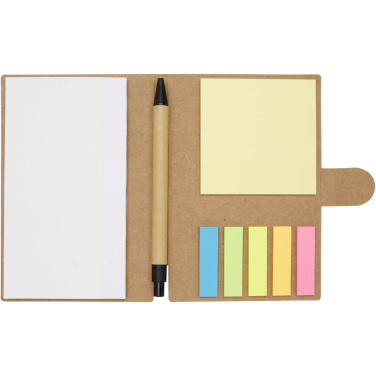 Logo trade promotional items image of: Swift sticky notes booklet with ballpoint pen (black ink)