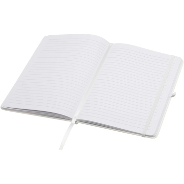 Logo trade promotional items image of: Teak A5 recycled hard cover notebook with lined pages