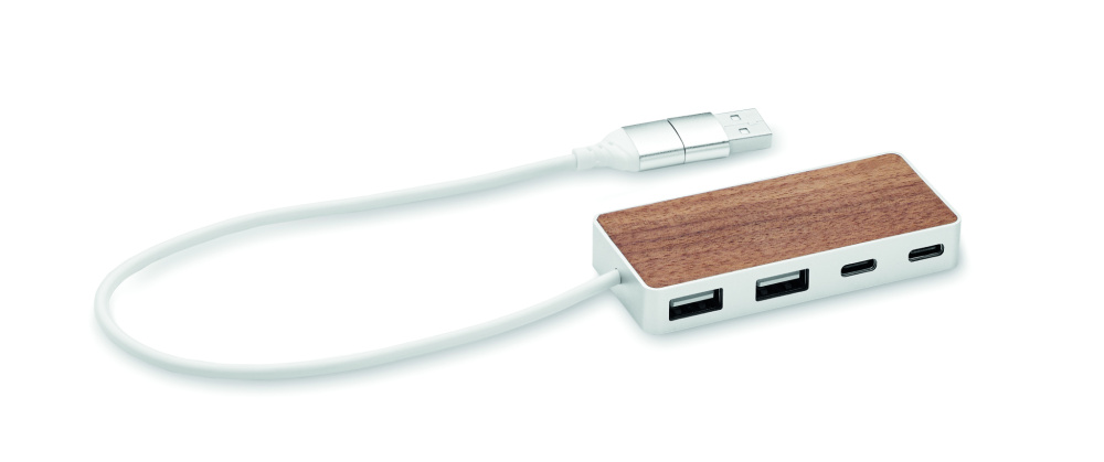 Logotrade promotional products photo of: USB hub 4 ports 27,5 cm