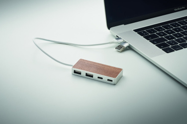 Logo trade promotional gift photo of: USB hub 4 ports 27,5 cm