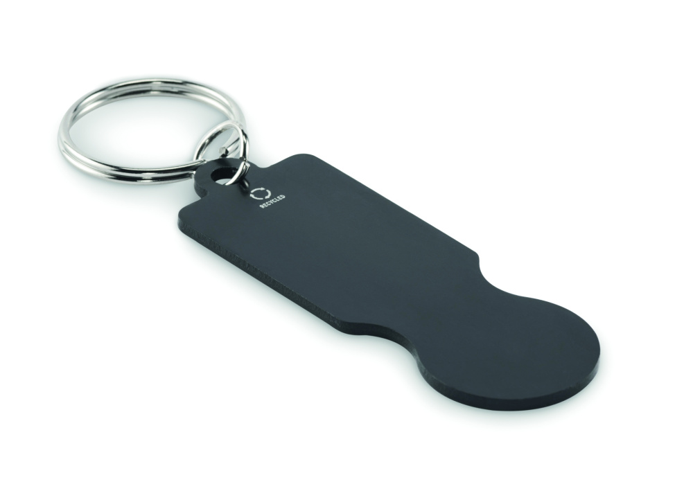 Logo trade promotional giveaways picture of: Key ring with trolley token