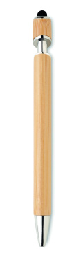 Logo trade corporate gifts image of: Ball pen in bamboo