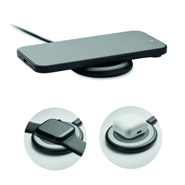 Logo trade promotional merchandise photo of: 3 in 1 wireless charger 15W