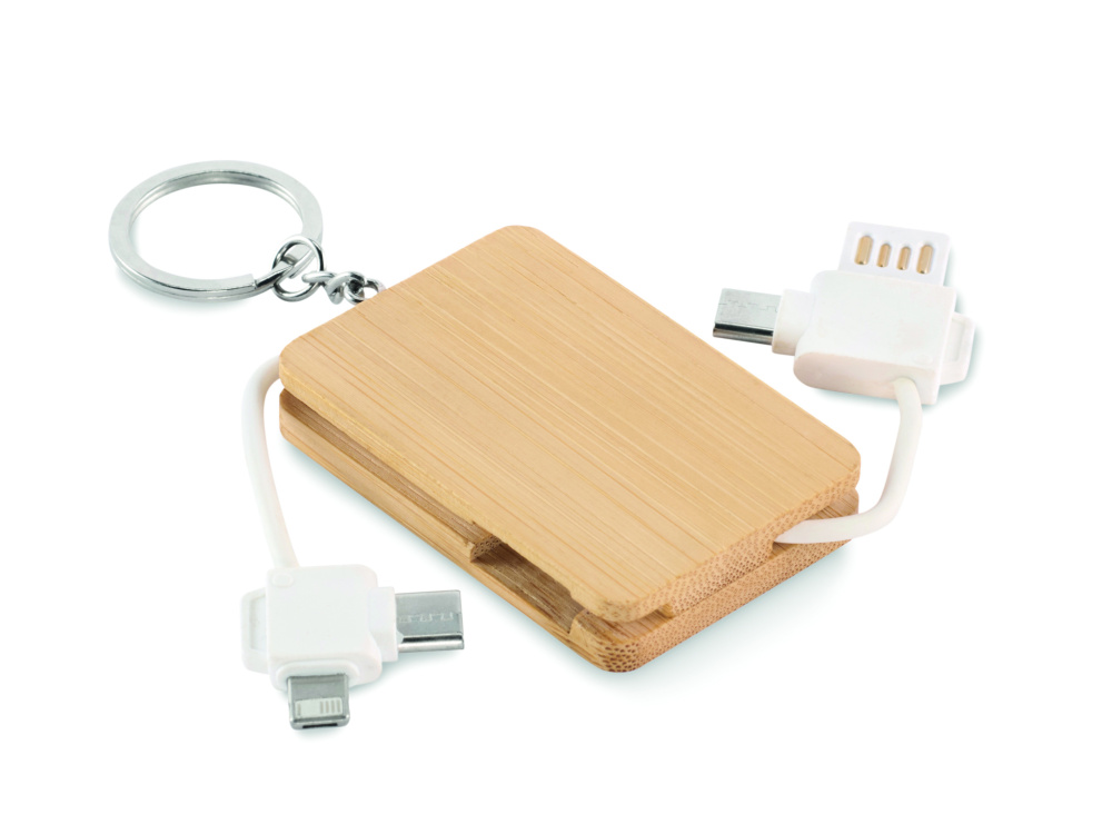 Logo trade advertising products image of: Key ring charging cable