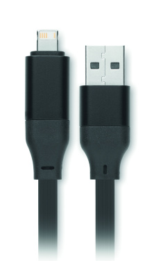 Logo trade corporate gifts image of: 60W cable keyring recycled ABS