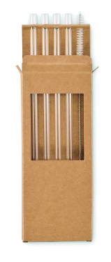 Logotrade promotional giveaway picture of: 4 reusable glass straws