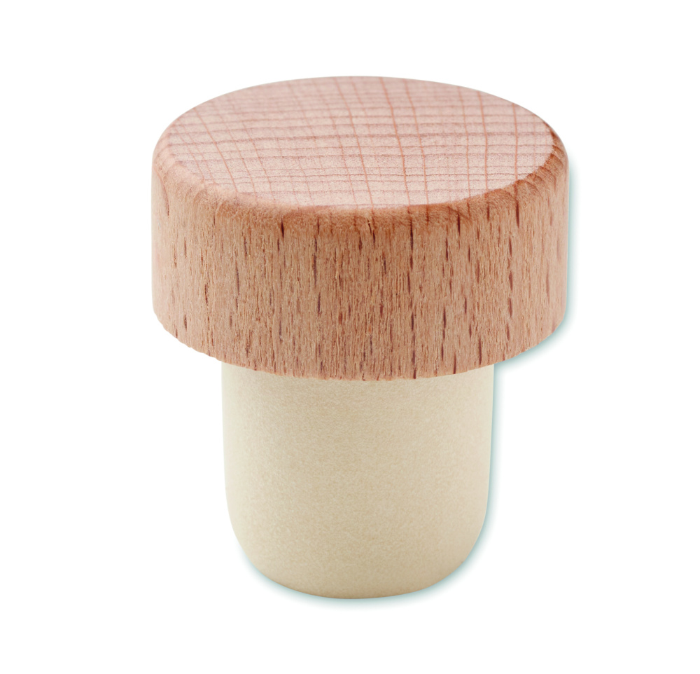 Logotrade advertising product picture of: Beech wood bottle stopper