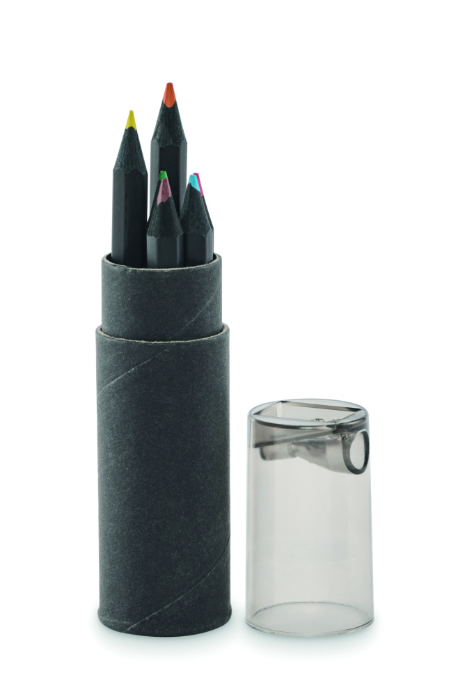 Logotrade promotional merchandise picture of: 6 black colouring pencils