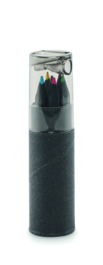 Logotrade promotional items photo of: 6 black colouring pencils