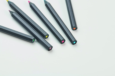 Logotrade promotional merchandise photo of: 6 black colouring pencils