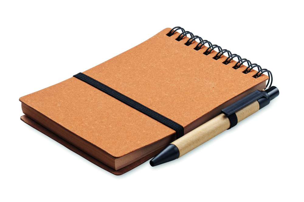 Logo trade promotional items image of: Recycled notebook with ball pen