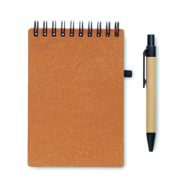 Logo trade promotional giveaways picture of: Recycled notebook with ball pen