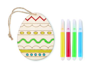 Logotrade promotional merchandise picture of: Wooden egg painting set