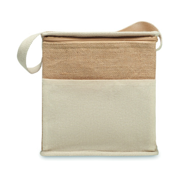 Logotrade advertising products photo of: Jute and canvas cooler bag 3L