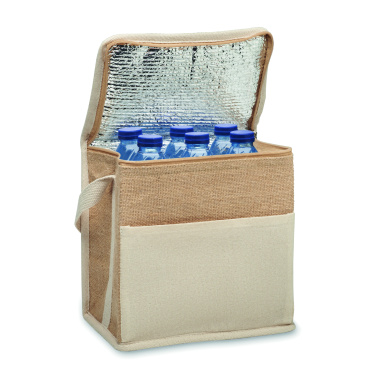 Logotrade promotional giveaways photo of: Jute and canvas cooler bag 3L