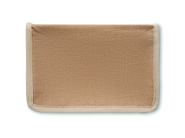 Logotrade promotional merchandise picture of: Jute and canvas cooler bag 3L