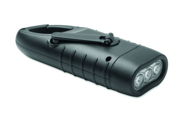 Logo trade promotional gift photo of: Solar torch with dynamo crank
