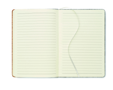 Logo trade business gifts image of: A5 RPET cork notebook