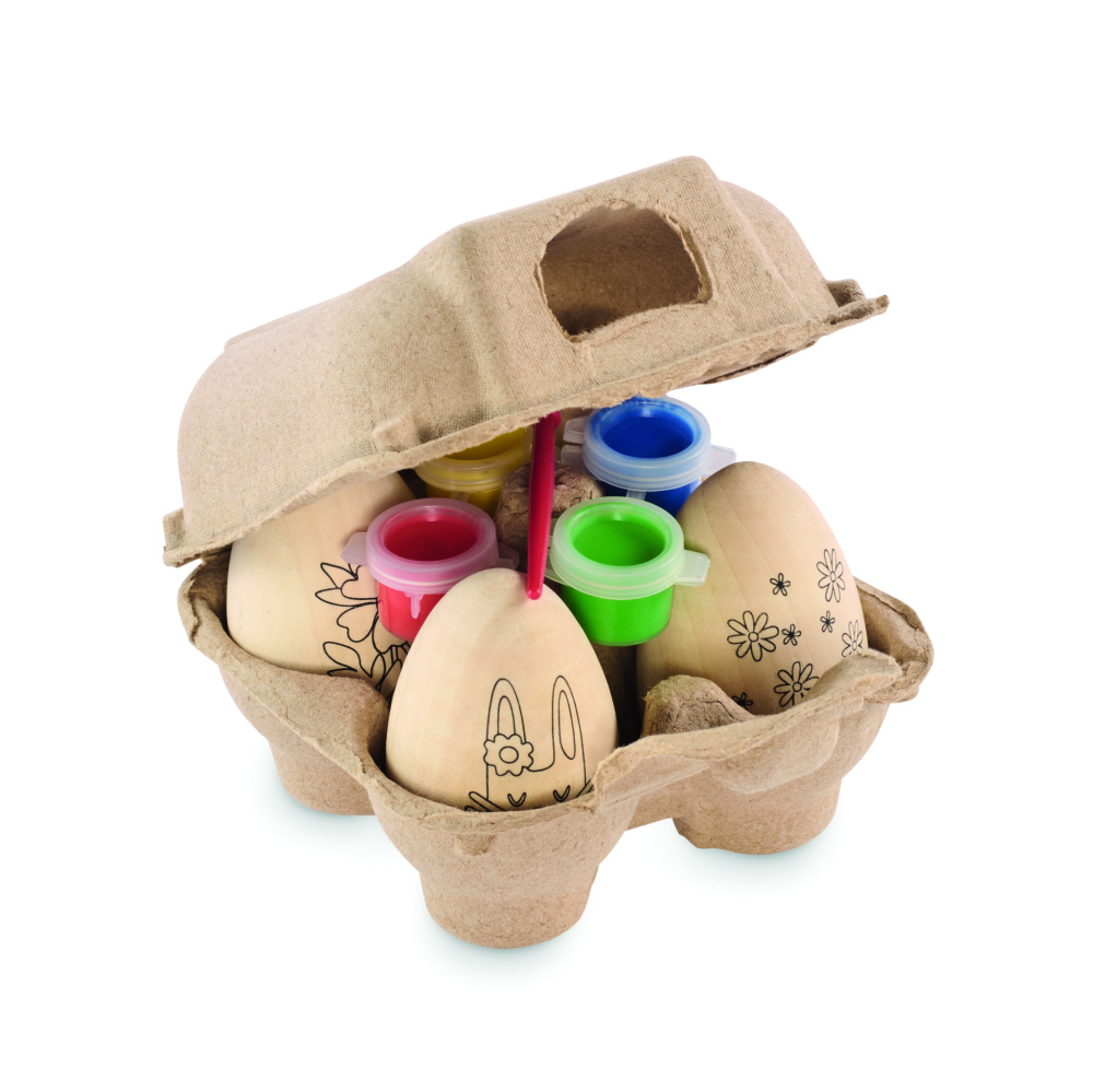 Logotrade promotional merchandise photo of: Wooden eggs painting set