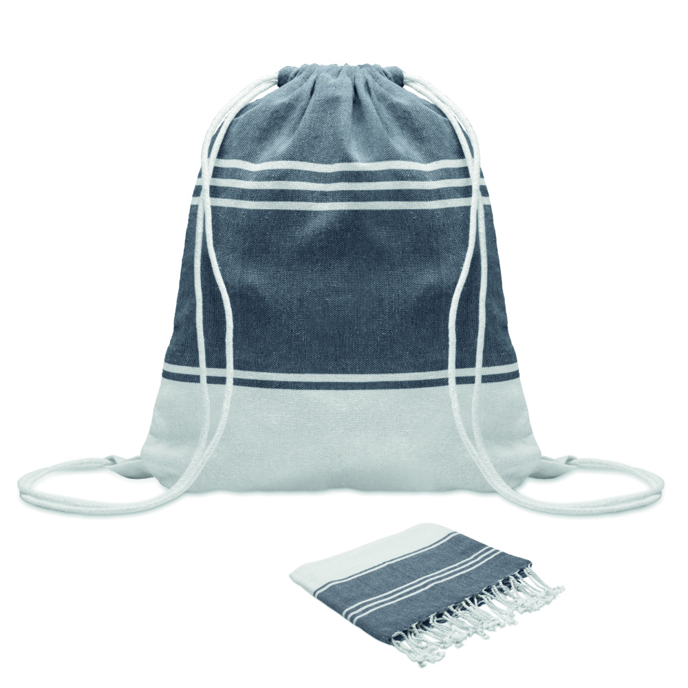 Logo trade promotional merchandise photo of: Hammam towel drawstring set