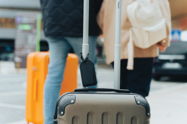 Logotrade promotional giveaway image of: Globetrack RCSrPolyester luggage tag with worldwide locating