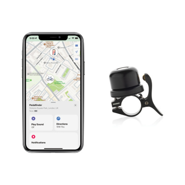 Logo trade promotional gifts picture of: Pedalfinder bike bell with worldwide locating