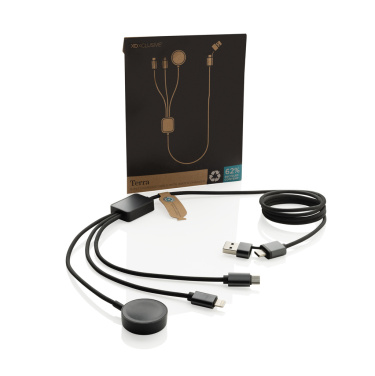 Logotrade promotional merchandise photo of: Terra RCS rPET 6-in-1 charging cable with watch charger