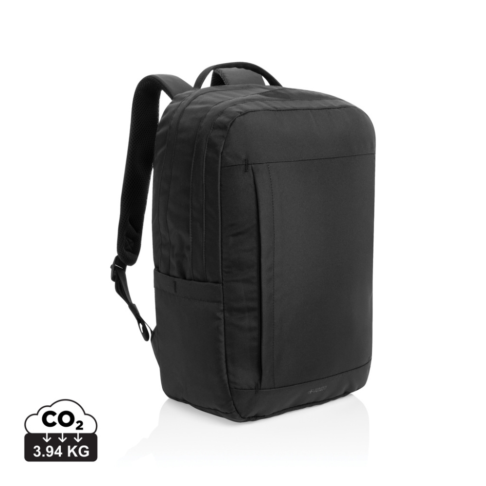 Logo trade promotional gifts picture of: SP Aware™ RPET Edin 100% recycled 15.6 inch laptop backpack