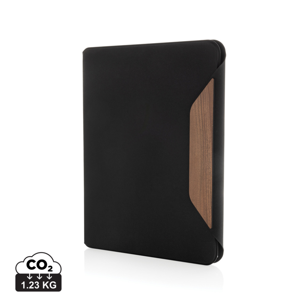 Logotrade promotional product picture of: Teri AWARE™ RPET and walnut A4 portfolio
