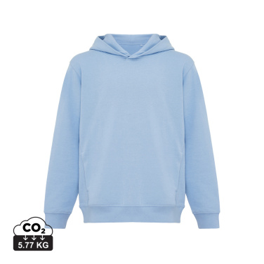 Logo trade corporate gift photo of: Iqoniq Yengo kids recycled cotton hoodie with sidepockets