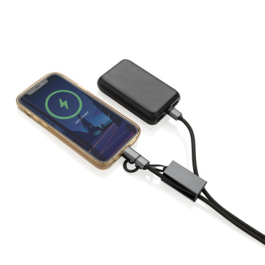 Logo trade promotional items picture of: Terra RCS recycled PET phone cord with dual charge cable