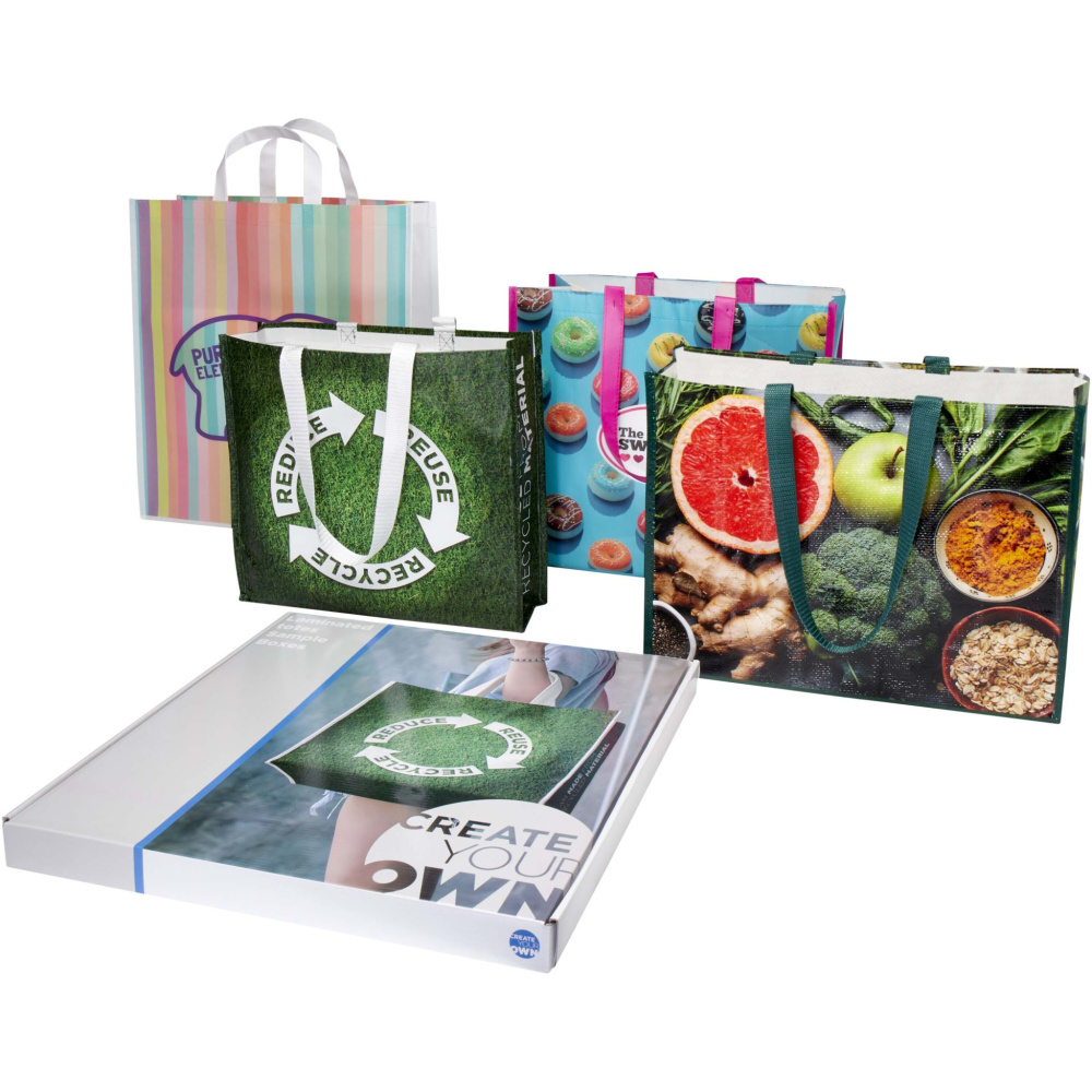Logo trade promotional merchandise picture of: Laminated totes sample box