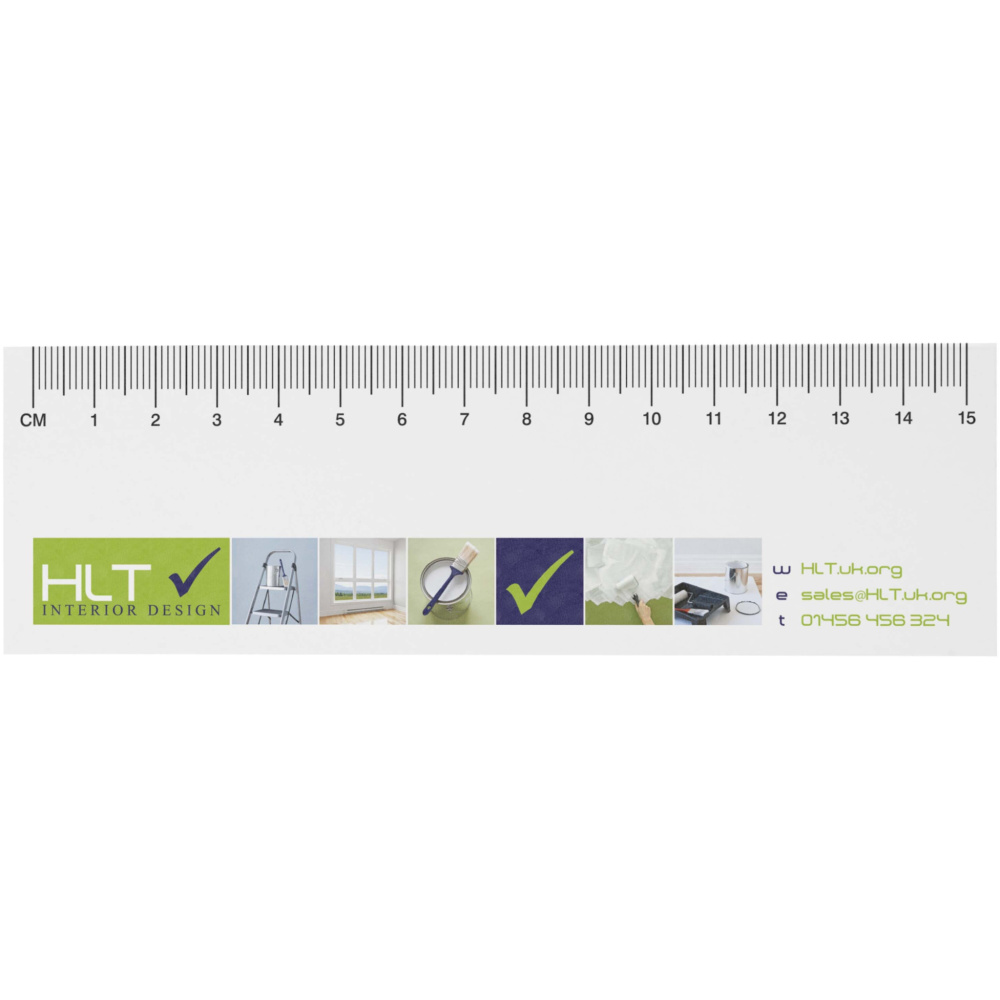 Logotrade corporate gifts photo of: Sticky-Mate® recycled sticky notes with printed 15 cm ruler